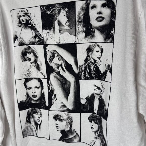 Taylor Swift The Eras Tour White Crewneck With TTPD Official. Size XL. - Picture 5 of 5